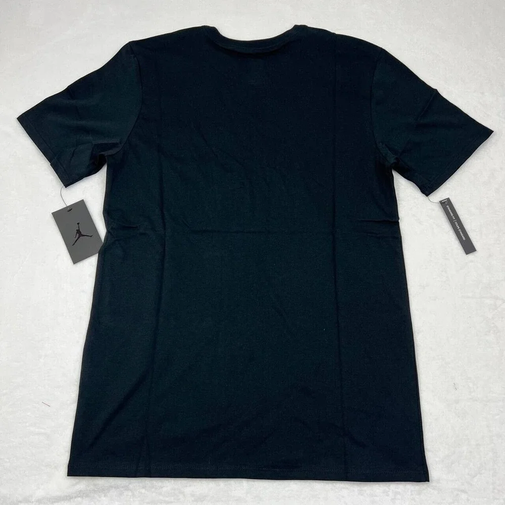 Air Jordan 13 Shirt Men Medium Black Jumpman Short Sleeve Chicago‎ Bulls New M